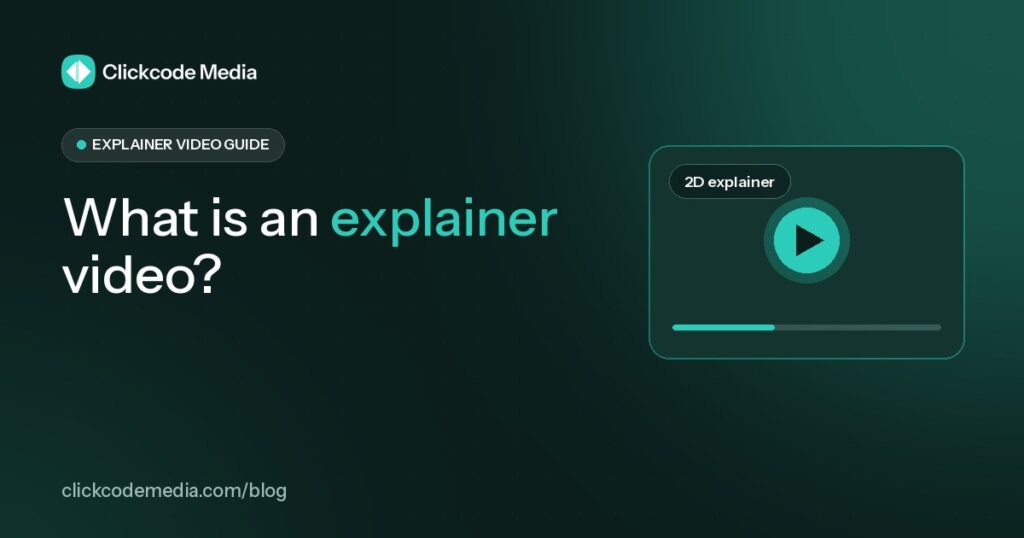 What Is an Explainer Video? Definition, Types and Examples of Use: blog cover by Clickcode Media